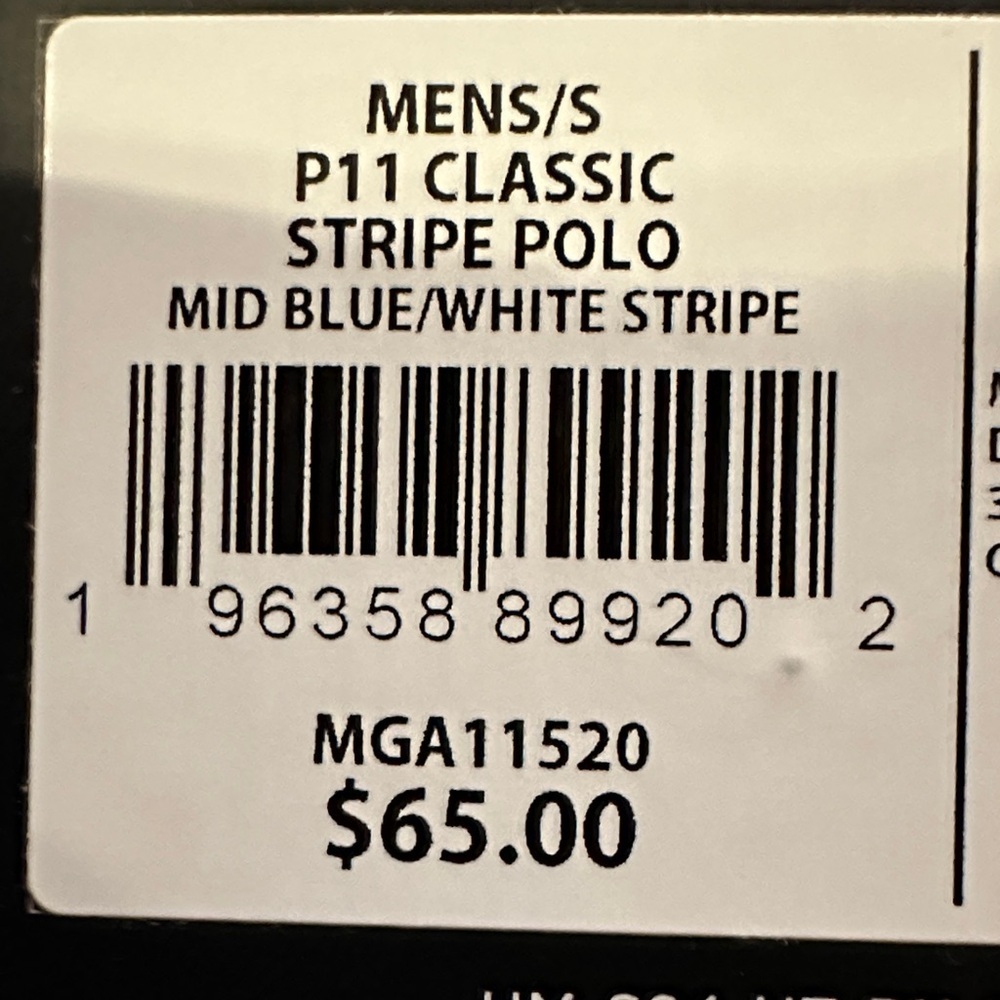 Walter Hagen P11 Classic Blue and White Thin-Stripe Polo Shirt - Picture 3 of 3